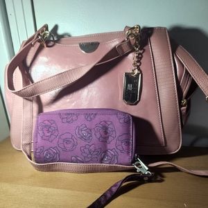 Large Pink Rosetti Bag with Cute Wallet